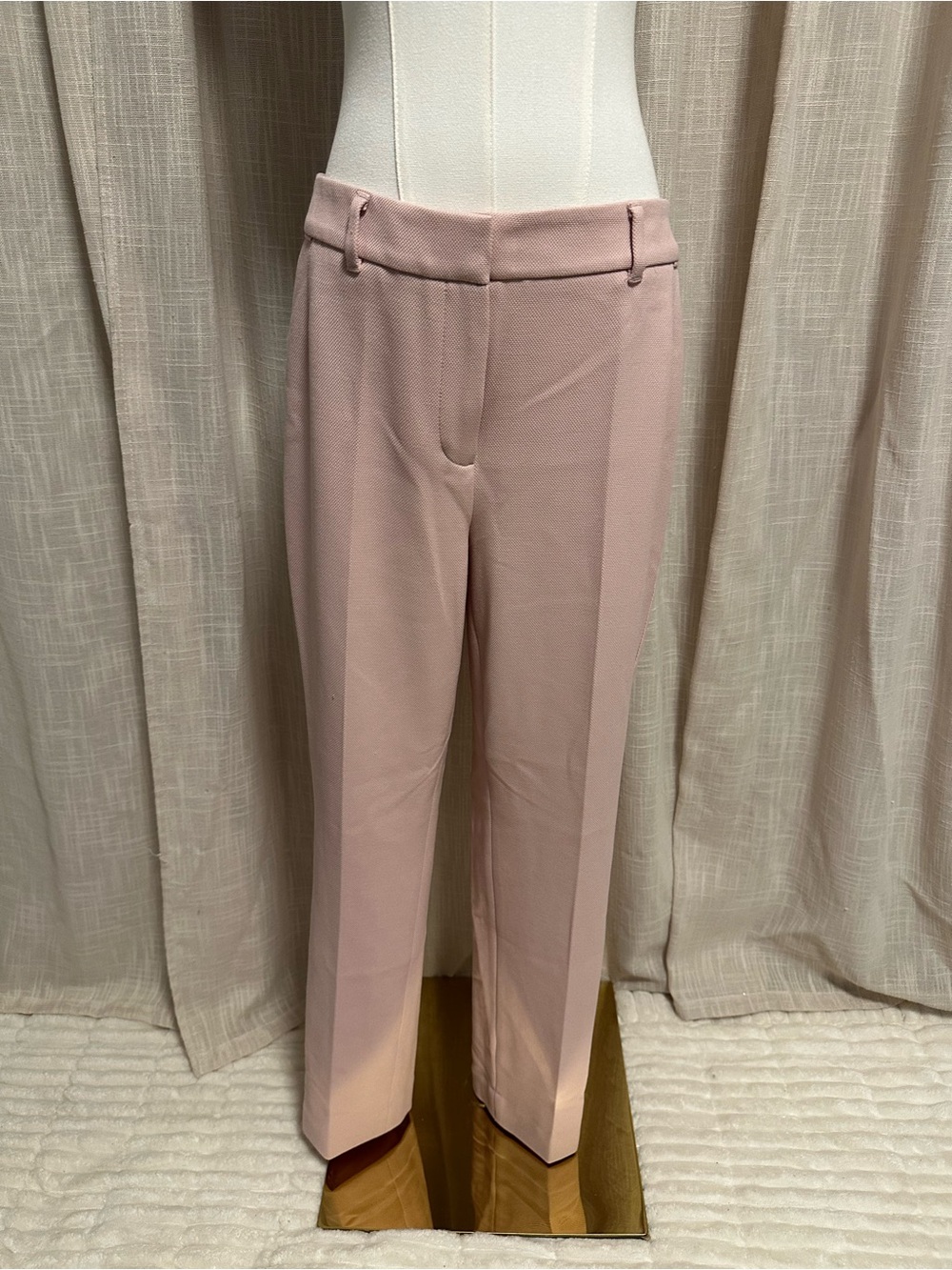 WHBM The Slim Tailored Straight-Leg Pants - Blush Pink
